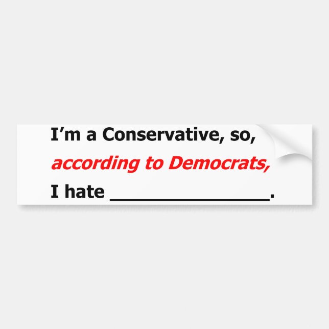 Liberals' Lies Bumper Sticker (Front)