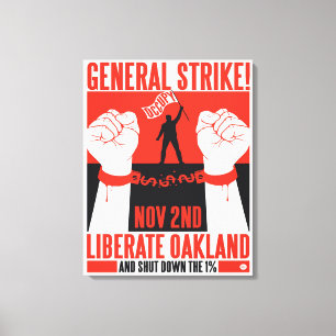 Liberate Oakland Occupy Wall Street Wrapped Canvas