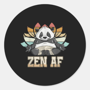 Liberating Zen Af Panda Yoga Explorative Classic Round Sticker