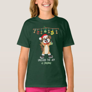 Libérez la joie de Noël Chien T-Shirt