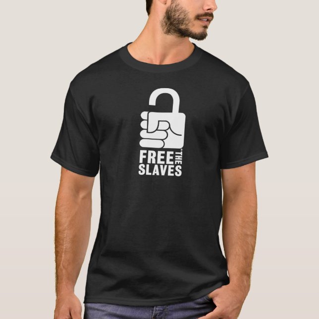 Libérez le T-shirt des hommes d'esclaves (Devant)
