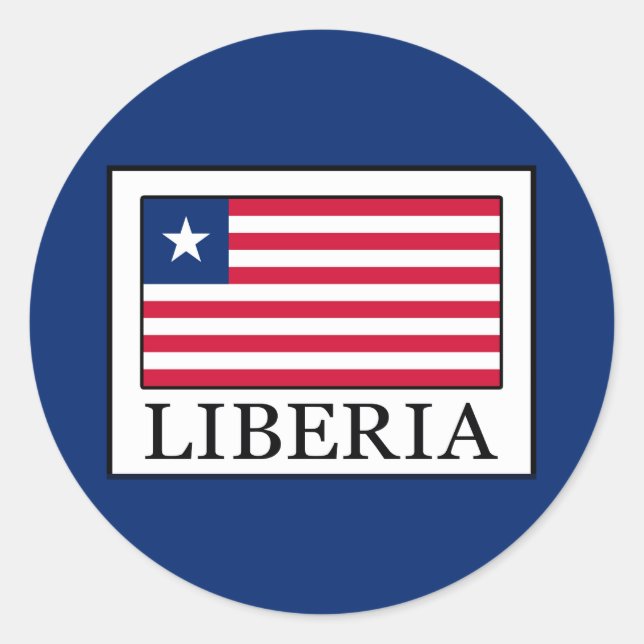 Liberia Classic Round Sticker (Front)