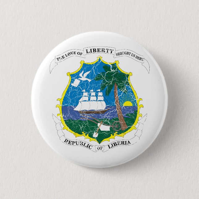 Liberia Coat Of Arms 2 Inch Round Button (Front)