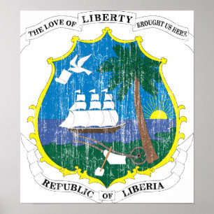 Liberia Coat Of Arms Poster