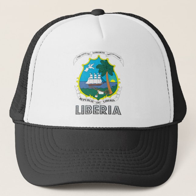 Liberia Coat of Arms Trucker Hat (Front)