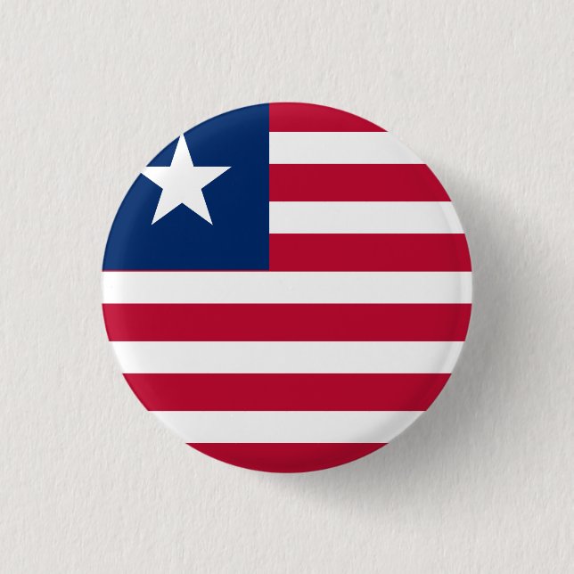 Liberia Flag 1 Inch Round Button (Front)