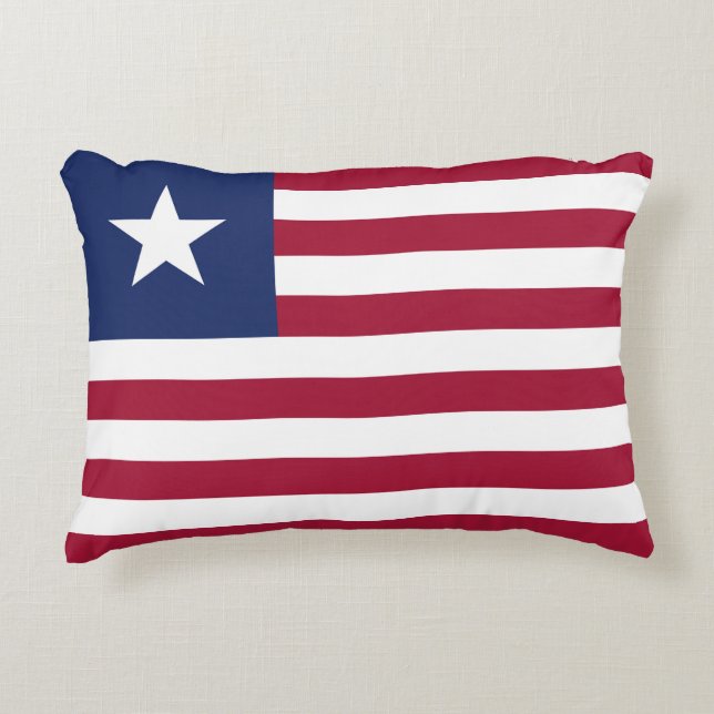 Liberia flag accent pillow (Front)