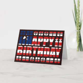Liberia Flag Birthday Card