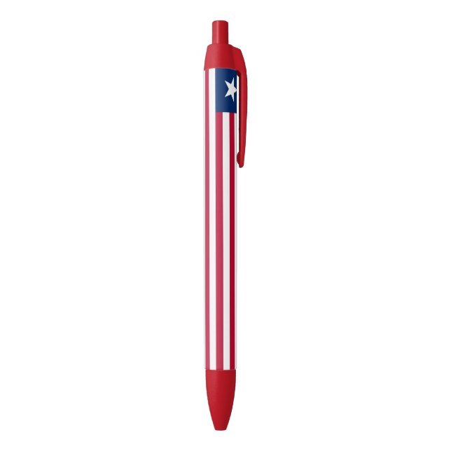 Liberia Flag Black Ink Pen (Bottom (Vertical))