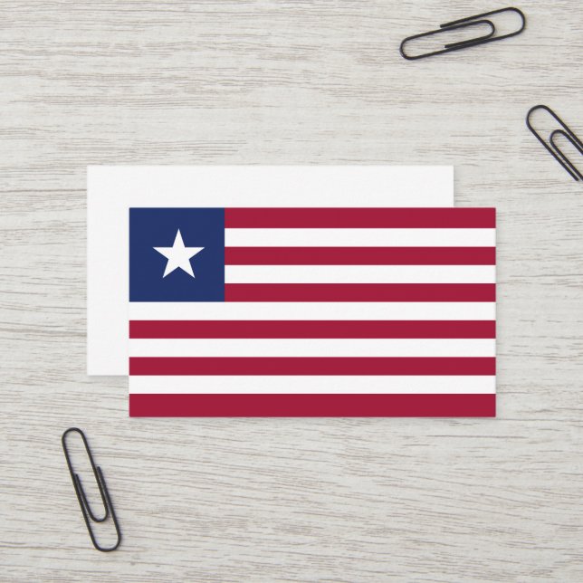 Liberia flag business card (Front/Back In Situ)