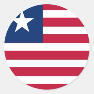 Liberia Flag Classic Round Sticker