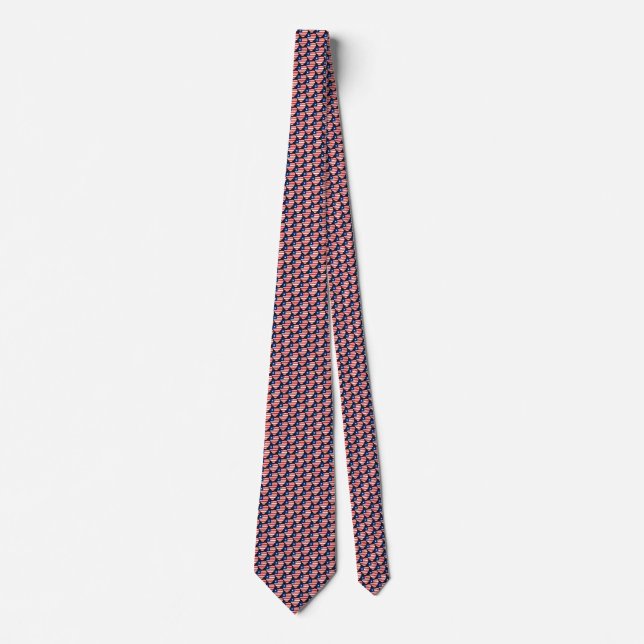 Liberia Flag Hearts Tie (Front)