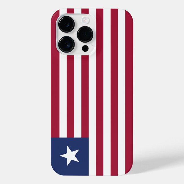 Liberia flag iPhone case (Back)