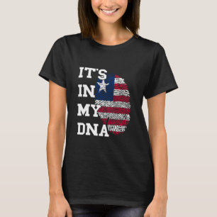 Liberia Flag It's In My DNA Liberian Roots Liberia T-Shirt