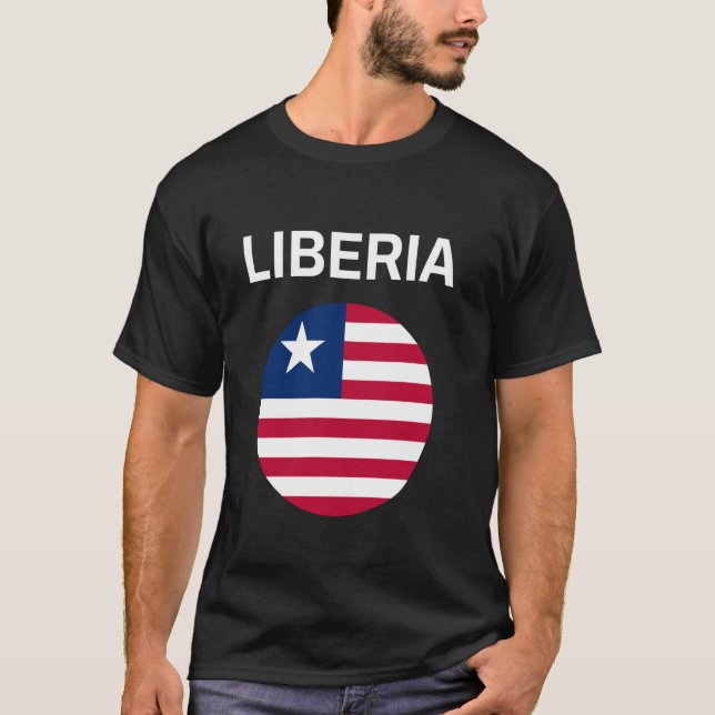 Liberia Flag Modern T-Shirt (Front)