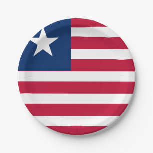 Liberia Flag Paper Plate