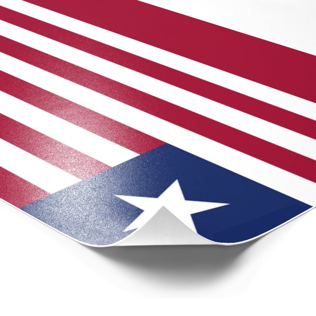 Liberia flag photo print (Corner)