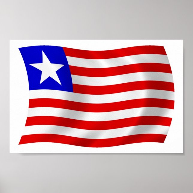 Liberia Flag Poster Print (Front)