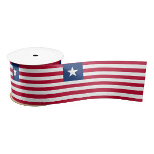 Liberia Flag Satin Ribbon