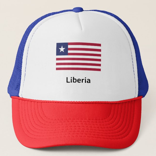 Liberia Flag Trucker Hat (Front)