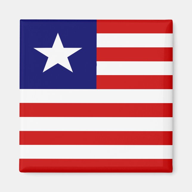 Liberia High quality Flag Magnet (Front)