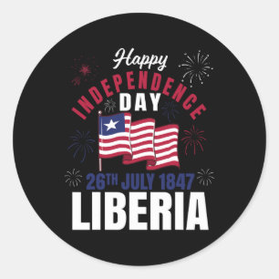 Liberia Independence Day Liberia Liberian Flag  Classic Round Sticker