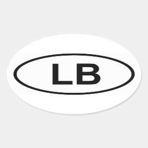Liberia "LB" Oval Sticker