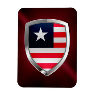 Liberia Metallic Emblem Magnet
