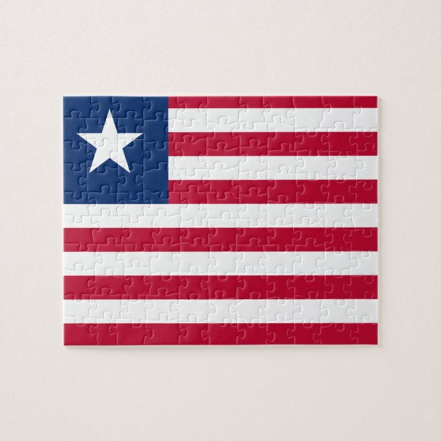Liberia National World Flag Jigsaw Puzzle (Horizontal)