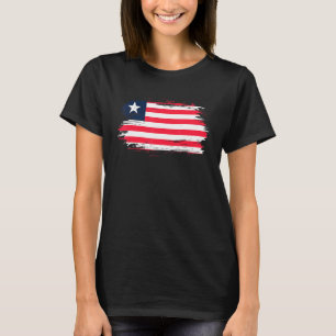 Liberia Outfit Liberia Flag Symbol I Love Liberi T-Shirt