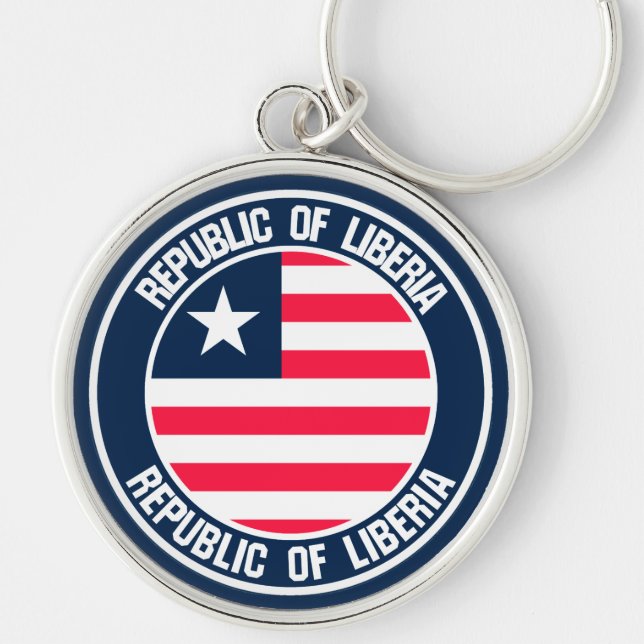 Liberia Round Emblem Keychain (Front)