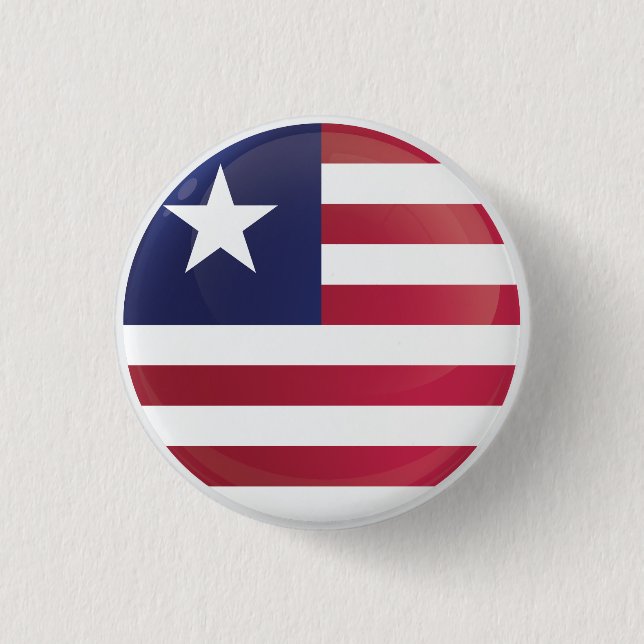 Liberia  Round Icon Flag 1 Inch Round Button (Front)