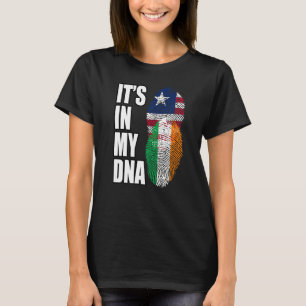 Liberian And Irish Mix DNA Heritage Flag T-Shirt