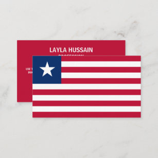 Liberian Flag, Flag of Liberia Business Card