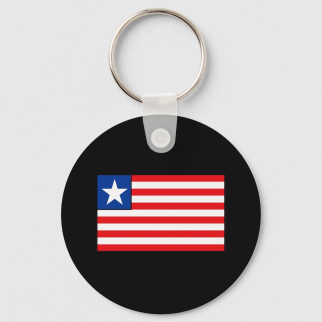 Liberian Flag T-shirts and Gifts Keychain (Front)