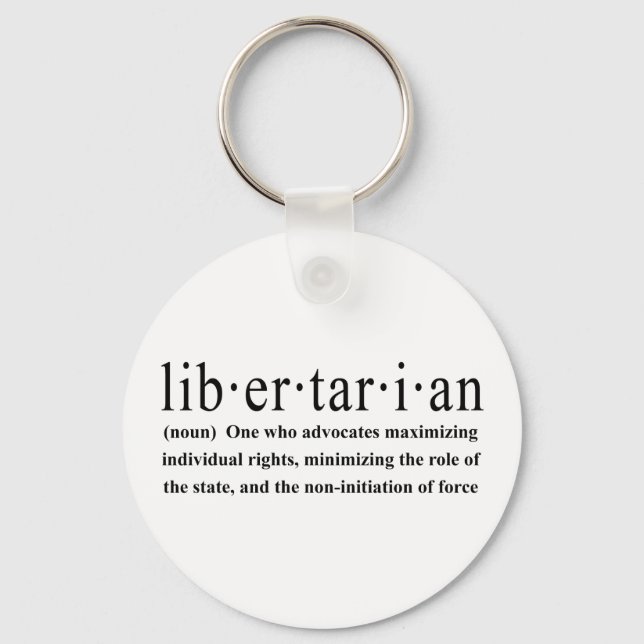 Libertarian Definition Keychain (Front)