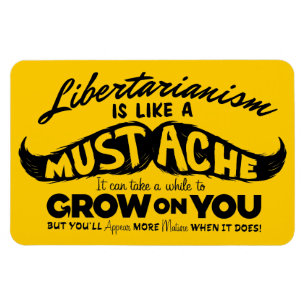 Libertarian Moustache Premium Flexi Magnet