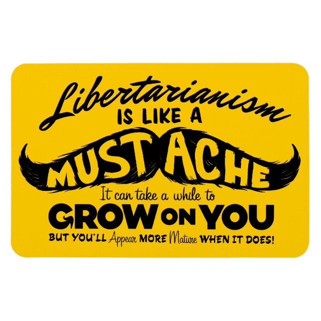 Libertarian Moustache Premium Flexi Magnet (Horizontal)