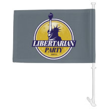 Libertarian Party Car Flag with Old Logo