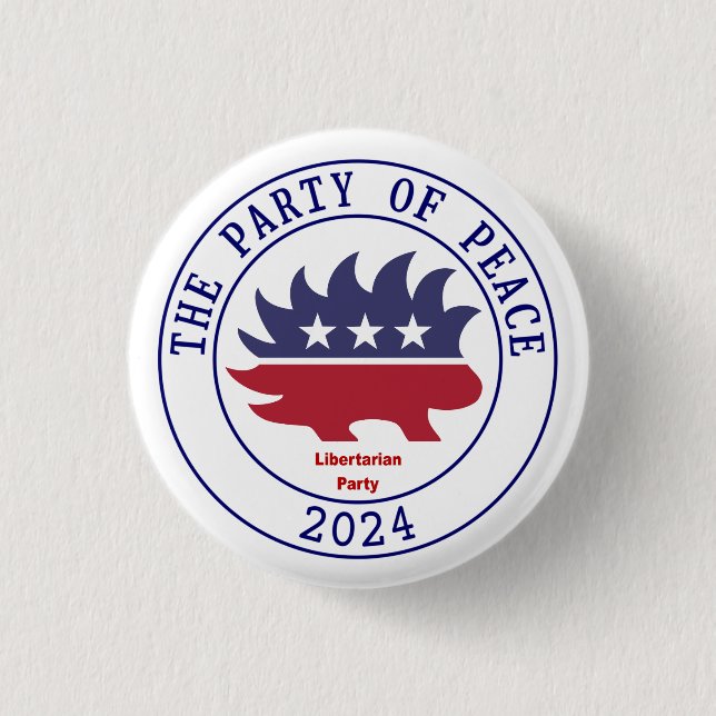Libertarian Party in 2024 1 Inch Round Button (Front)