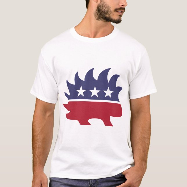 Libertarian Party Porcupine Symbol T-Shirt (Front)