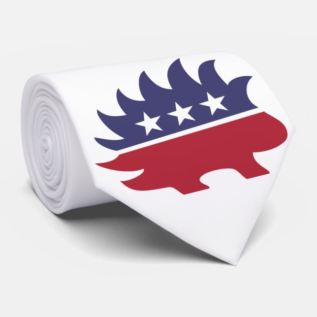 Libertarian Party Porcupine Symbol Tie (Rolled)