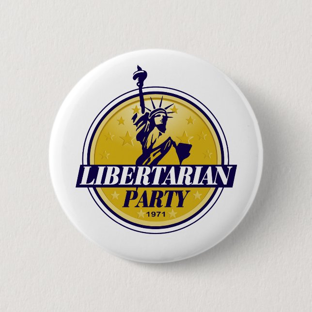 Libertarian Political Party Logo 2 Inch Round Button (Front)