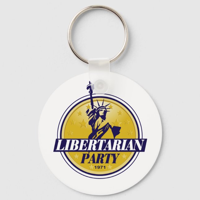 Libertarian Political Party logo Keychain (Front)