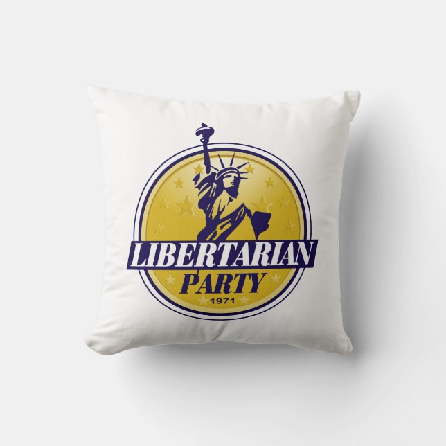 Libertarian Political Party Logo Throw Pillow (Front)