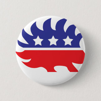 libertarian porcupine 2 inch round button