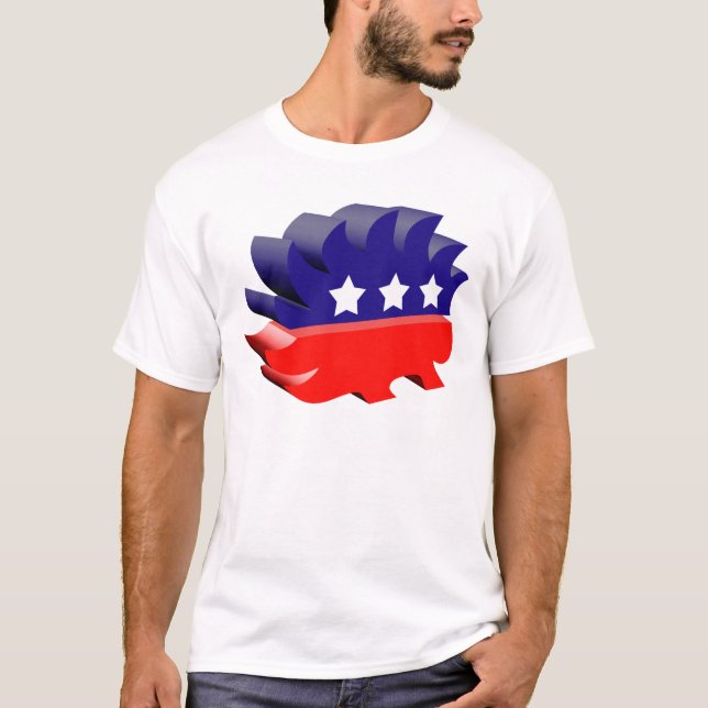 Libertarian porcupine 3D T-Shirt (Front)