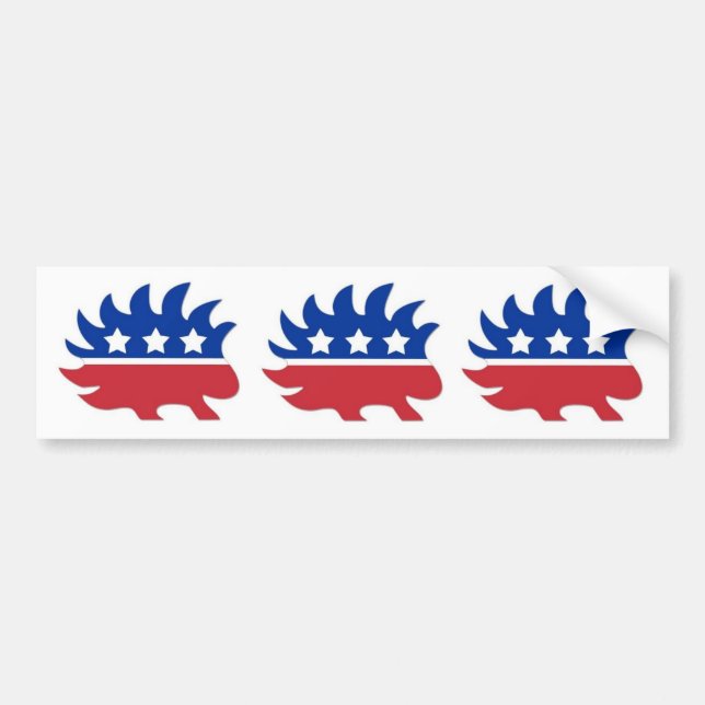 Libertarian Porcupine Bumper Sticker (Front)