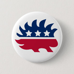 Libertarian Porcupine Button