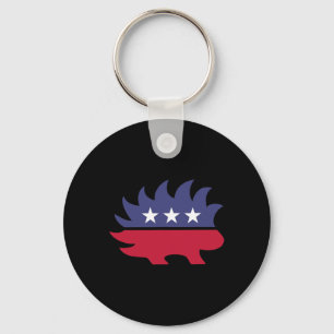 Libertarian Porcupine President Election 2020 Free Keychain